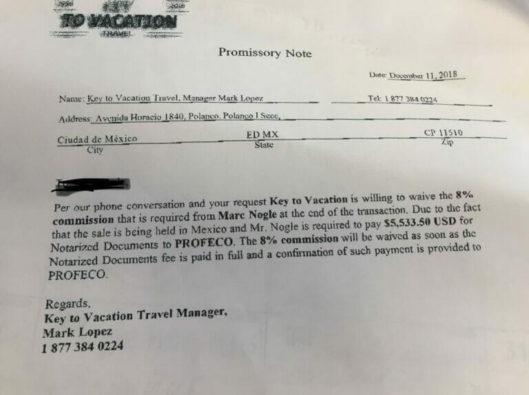 Key to vacation scam Letter by Mark Lopez